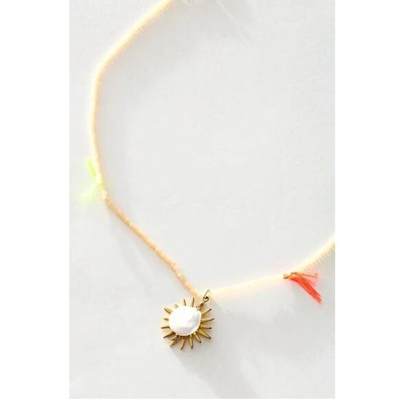 Free People Ariana Ost Sunlight Choker in Citrine NWT Sun Charm Bohemian Dainty - Picture 7 of 16